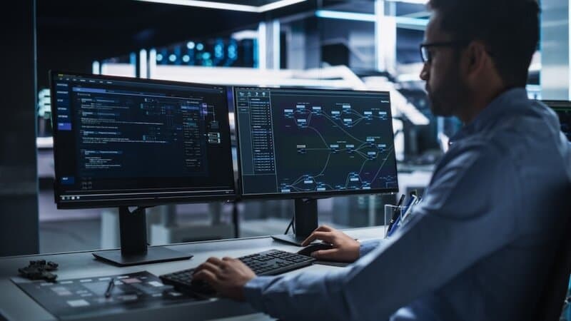 Security specialist managing security operations in a data center