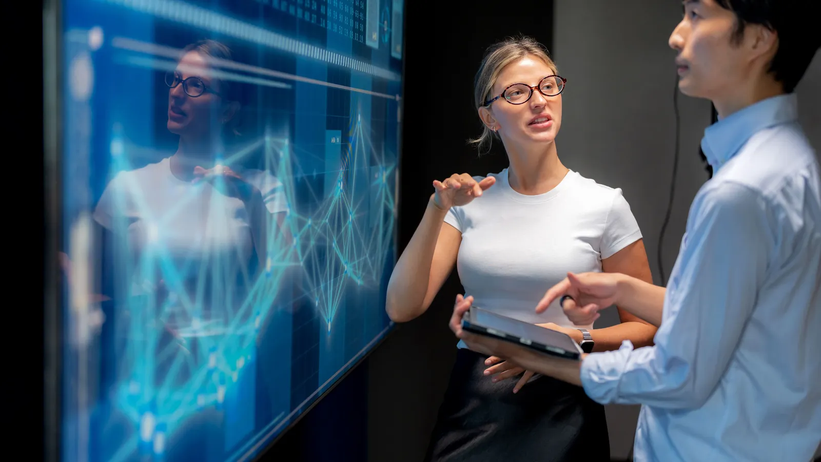 A procurement team reviewing a technology contract