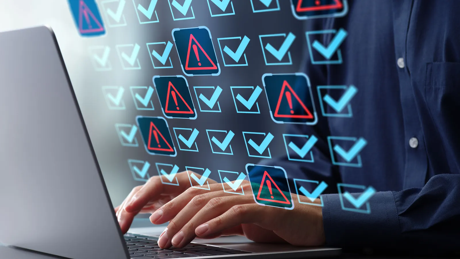 A cybersecurity vulnerability scan on a monitor