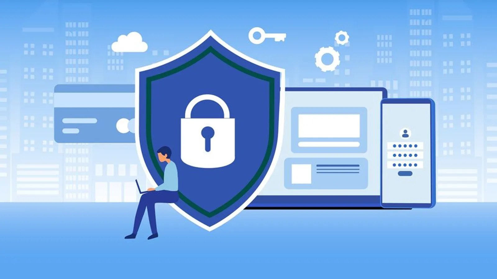 privacy security shield illustration