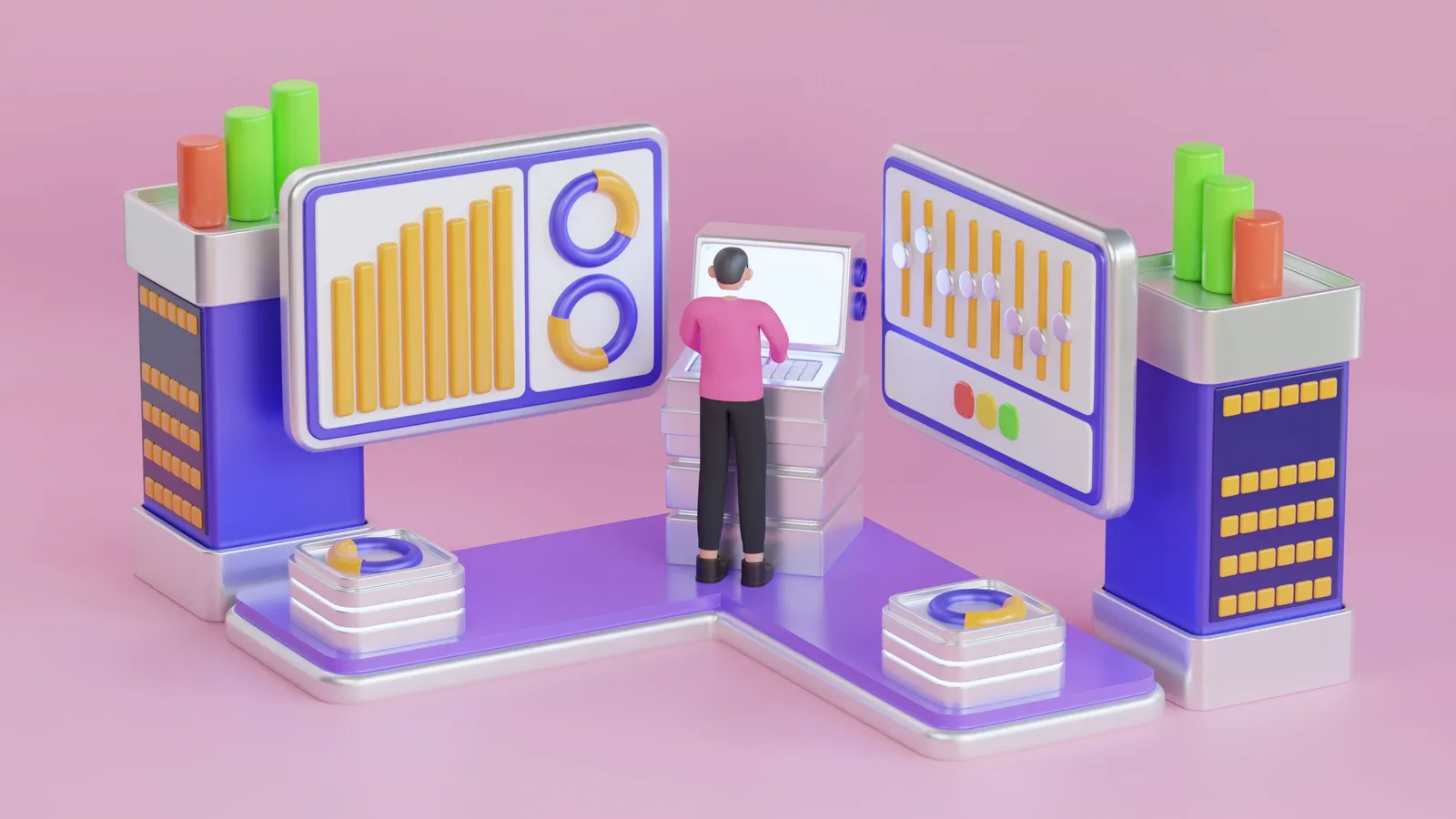 Cloud data-centre servers representing a data migration