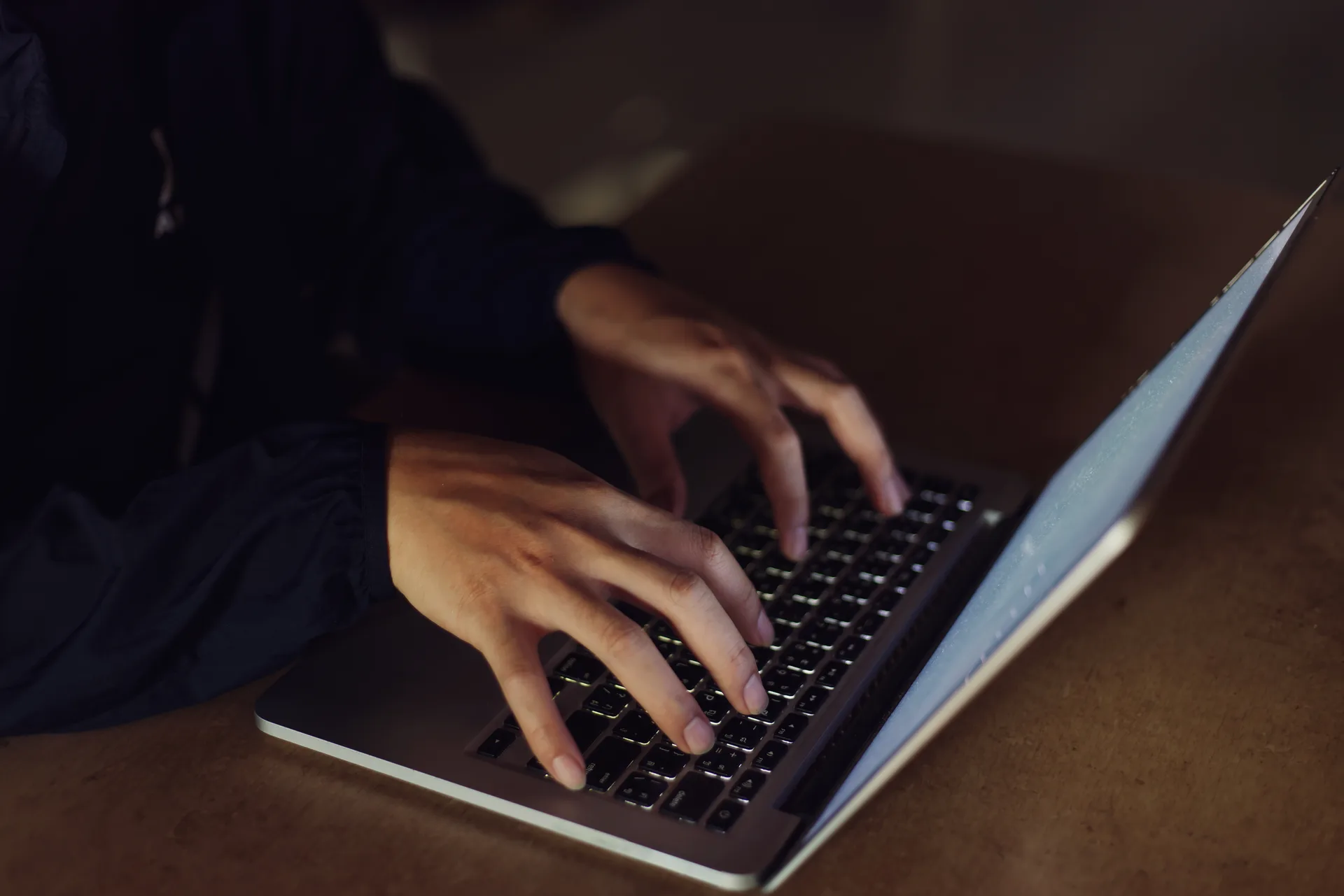 Late-Night Developer: Hands of a Programmer at Work